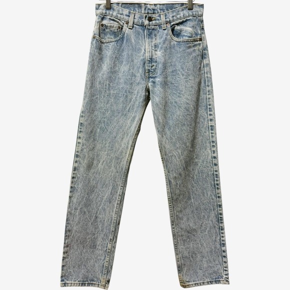 Levi's 505 VTG 80's Acid Stone Wash Blue Jeans USA Classic Straight Leg 31/30